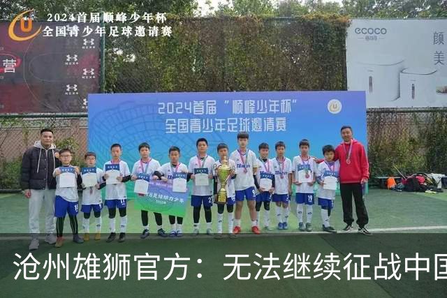 沧州雄狮官方：无法继续征战中国足球职业联赛